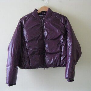 COTTON:ON BODY The Recycled mother puffer bomber jacket, color: pickled beet, L